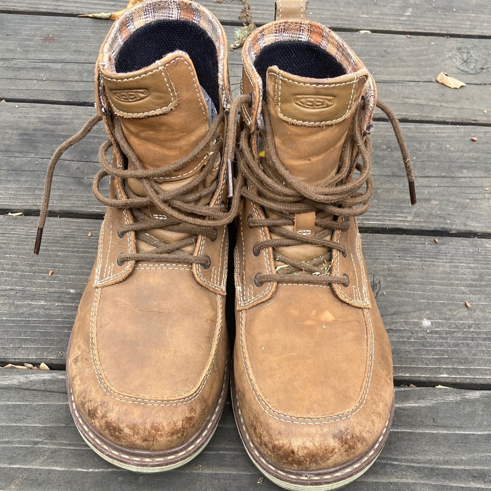 Keen San Jose Women’s Safety Toe Waterproof Tan Leather Work Boots
